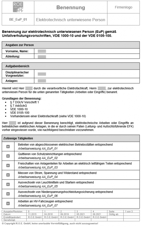 01. EuP - Bestellurkunde | R.O.E. Online